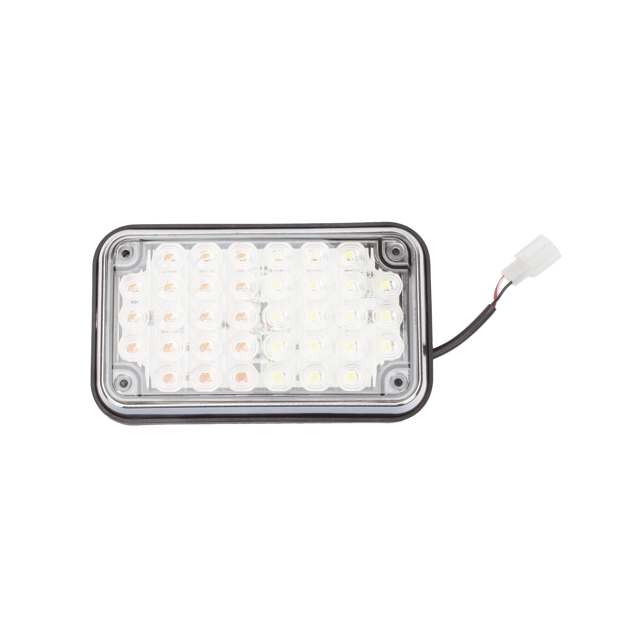 XLTE595RW|Luz de Advertencia de 6X4", Bicolor Rojo/Claro, Ideal para Ambulancias